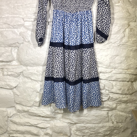 Foxiedox long sleeve blue pattern dress - Picture 2 of 8